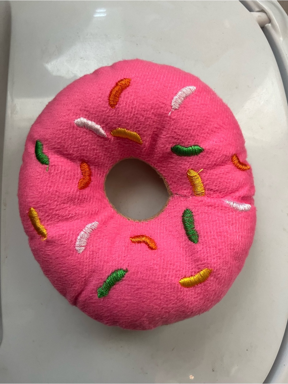 Pink Frosted Donut Plush Stuffed Toy Sprinkles Doughnut Food Pillow Soft Toy